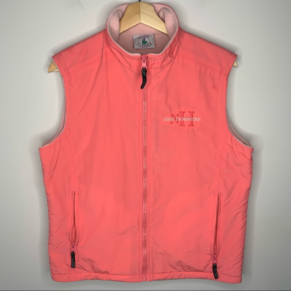 Maine Classics Vest New Hampshire Pink Fleece Vintage Womens Medium